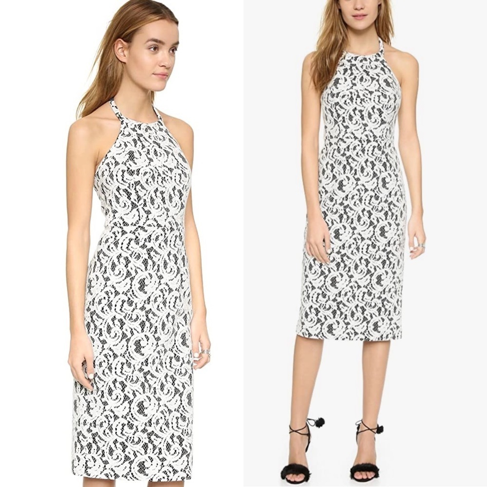 Shoshanna Women's Bonded Lace Uma Midi Dress